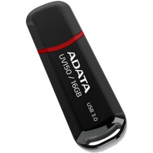 Флешка ADATA UV150, 16GB, USB 3.0, Black, Plastic