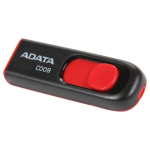 Флешка ADATA C008, 16GB USB2.0, White-Blue, Plastic, Slider
