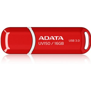 16GB  USB3.0 Flash Drive ADATA "UV150", Red, Plastic, Classic Cap (R/W:40/20MB/s)