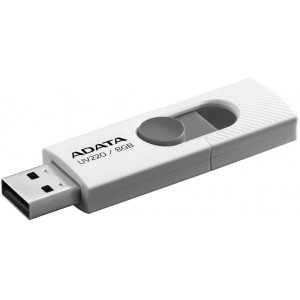Флешка ADATA UV220, 8GB, USB 2.0, White-Gray, Plastic