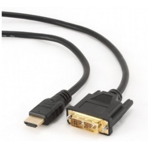  Gembird CC-HDMI-DVI-6 cable HDMI to DVI,  1.8m,  male-male, GOLD, 18+1pin single-link