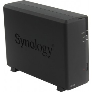   Synology DiskStation DS118, 1-bay NAS Server for SOHO, CPU QuadCore 1.4GHz, 1GB DDR4, 1 x 3.5" or 2.5" SATA3, 2xUSB 3.0, Gigabit LAN (retelistica NAS pentru HDD/сетевой дисковый накопитель для HDD)