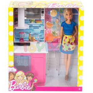 Papusa Barbie set cu mobila ast Mattel