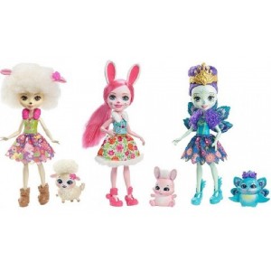 Papusa Enchantimals set 3 papusi ast Mattel