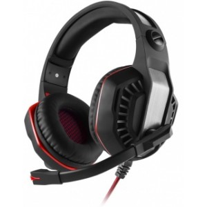 SVEN AP-U990MV, Gaming Headphones with microphone,  External sound card 7.1 (USB),  3.5mm (4 pin) or 2*3.5 mm (3 pin) stereo mini-jack, Non-tangling cable with fabric braid, Cable length: 2.2m, Black/Red