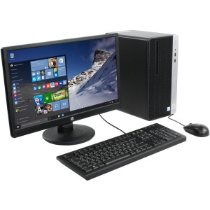 HP ProDesk 400 G4 MT +W10Pro lntel® Core® i5-7500 (Quad Core, up to 3.8GHz, 6MB), 4GB DDR4 RAM, 500GB HDD, DVDRW, Intel® HD 630 Graphics, VGA, DP, 180W PSU, USB MS&KB, Win 10 Pro, Black +V214a 20.7" Monitor