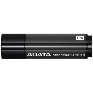 Флешка ADATA S102 Pro, 256GB USB3.0, Titanium-Gray, Aluminum, Classic Cap 