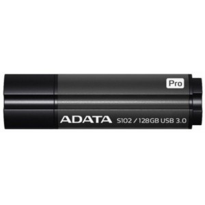 Флешка ADATA S102 Pro, 128GB USB3.0, Titanium-Gray, Aluminum, Classic Cap