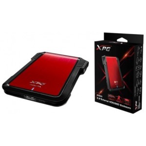 2.5" SATA HDD/SSD External Case (USB3.0) ADATA XPG EX500, Red, Tool-Free
