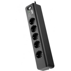 Surge Protector  APC Essential PM5B-RS, 5 Sockets, 230V, Input power 2300W, Max Input Current 10A, Peak Current 24.0 kA, Surge energy rating 918 joules, 1.83m, Black