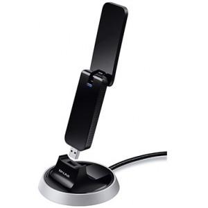 "USB AC1900 High Gain Wireless Dual Band USB Adapter TP-LINK ""Archer T9UH""
Ultimate Wi-Fi Speed– AC1900 (600Mpbs on 2.4GHz band or 1300Mbps on 5GHz band) wireless speed with the next generation Wi-Fi - 802.11ac
Dual Band Wireless– 2.4GHz and 5GHz band