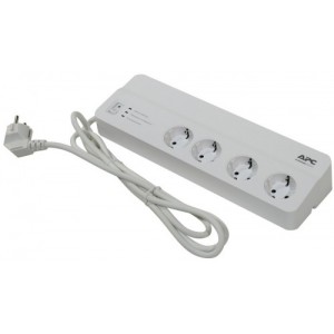 Surge Protector APC Essential PM8-RS, 8 Sockets, 230V, Input power 2300W, Max Input Current 10A, Peak Current 48.0 kA, Surge energy rating 2754 joules, 2m, White