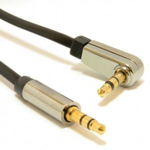 "Cable 3.5mm jack - 3.5mm jack 90°,  1.0m, Cablexpert, Gold connectors, CCAP-444L-1M
-  
 http://gembird.nl/item.aspx?id=9774"