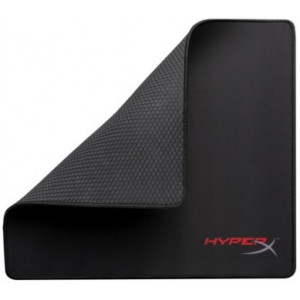 HyperX FURY S Gaming Mouse Pad Large from Kingston, Natural Rubber, Size 450mm x 400mm x 3.5 mm, Seamless, Stitched edges, Densely woven surface for accurate optical tracking, Compatible with optical or laser mice, Portable and durable, Black
