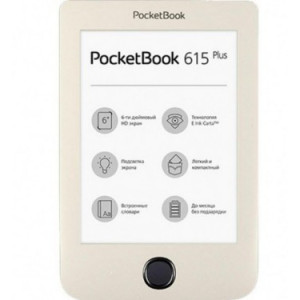 "PocketBook 615 Plus Beige, 6"" E Ink®Carta™, Frontlight, microSD up32Gb, Anti-glare,114,6*174,4*8,3mm
-  
http://www.pocketbook-int.com/ua/store/products/pocketbook-615"