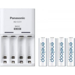 Panasonic "Basic" Charger 4-pos AA/AAA + 4AA 1900mAh, K-KJ51MCC40E
