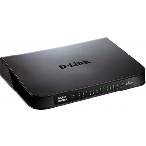   D-Link DGS-1024A/B1A L2 Unmanaged Switch with 24 10/100/1000Base-T ports, 8K Mac address, Auto-sensing, Plastic case (retelistica switch/сетевой коммутатор)