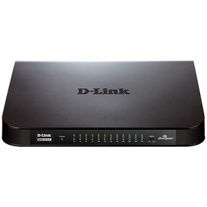   D-Link DGS-1024A/B1A L2 Unmanaged Switch with 24 10/100/1000Base-T ports, 8K Mac address, Auto-sensing, Plastic case (retelistica switch/сетевой коммутатор)