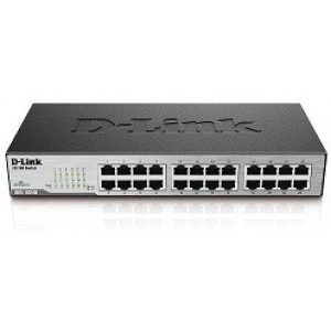  D-Link DES-1024D/G1A L2 Unmanaged Switch with 24 10/100Base-TX ports, 8K Mac address, Auto-sensing, Metal case