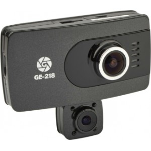"DVR Globex GE-218, 2cameras 1440x1080/135° / 1280x720/270° / microSDHC up to 32Gb / 3"" LCD / 500mAh
-  
 http://globex-electronics.com/product/globex_ge218"