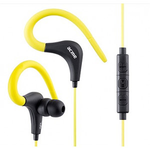  Acme HE17Y Sports & action earphones with microphone & in-line control, Yellow, 20Hz-20KHz, 94dB, 16 Ohm, 1.2m (casti cu microfon/наушники с микрофоном)