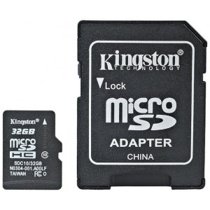  32GB Kingston SDCS/32GB microSDHC (Class 10 UHS-I) + Adapter MicroSD->SD (card de memorie/карта памяти)