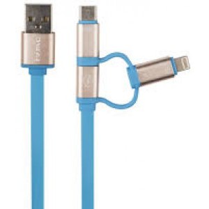 MARVO UC-049  2 in1 for Micro+Lightning cable - Blue