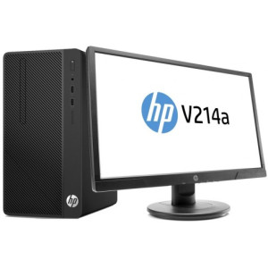 HP 290 G1 MT + HP V214a 20.7" Monitor, lntel® Pentium® G4560 (Dual Core, 3.5GHz, 3MB), 4GB DDR4 RAM, 500GB HDD, DVDRW, Intel® HD 630 Graphics, VGA, HDMI, 180W PSU, USB MS&KB, FreeDOS, Black