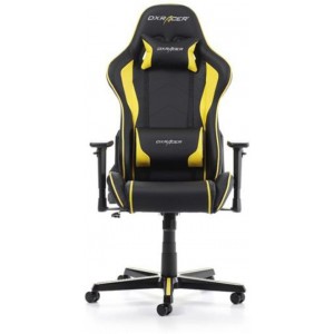Gaming Chairs DXRacer - Formula GC-F08-NY-H1, Black/Black/Yellow - PU leather, Gamer weight up to 100kg / growth 145-180cm, Foam Density 52kg/m3, 5-star Aluminum IC Base, Gas Lift 4 Class, Recline 90*-135*, Armrests: 3D, Pillow-2, Caster-2*PU, W-23kg