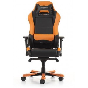 Gaming Chairs DXRacer - Iron GC-I11-NO-S4, Black/Black/Orange - PU leather & PVC leather, Gamer weight up to 130kg / growth 160-195cm,Foam Density 52kg/m3,5-star Wide Alum Base,Gas Lift 4 Class,Recline 90*-135*,Armrests:4D,Pillow-2,Caster-3*PU,W-30kg