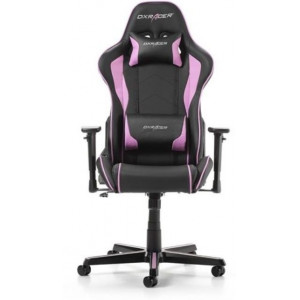 Gaming Chairs DXRacer - Formula GC-F08-NP-H1, Black/Black/Pink - PU leather, Gamer weight up to 100kg / growth 145-180cm, Foam Density 52kg/m3, 5-star Aluminum IC Base, Gas Lift 4 Class, Recline 90*-135*, Armrests: 3D, Pillow-2, Caster-2*PU, W-23kg