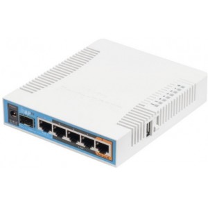 MikroTik  hAP ac, Dual Band Wireless Router, 2.4GHz Dual + 5GHz, P/Bridge/Station/WDS, 802.11b/g/n/ac, 1 WAN + 4 Gbit LAN, USB port for 3G/4G modem, Wireless chip IPQ-4018 716MHz, RAM128MB, Passive PoE, RouterOS