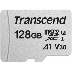 128GB MicroSD (Class 10) UHS-I (U1) , Transcend "TS128GUSD300S" (R/W:95/45MB/s)