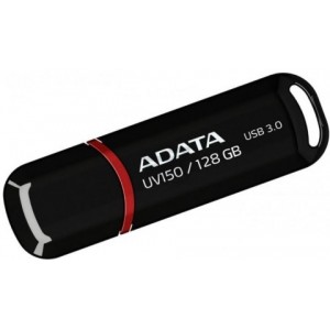 128GB USB3.0 Flash Drive ADATA "UV150", Black, Plastic, Classic Cap (R/W:90/40MB/s)
