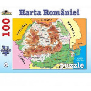 Puzzle 100 piese Harta Romaniei Refresh