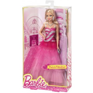 Papusa Barbie in rochie de seara asst