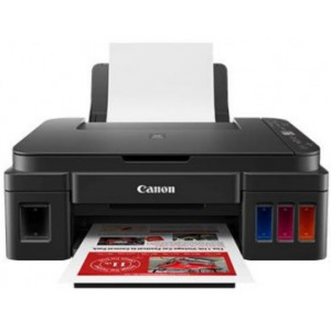 "MFD Canon Pixma G3410
MFD A4,  Wi-Fi, Print, Copy, Scan, Cloud Link
Print Resolution: Up to 4800 x 1200 dpi
Print Technology: 2 FINE Cartridges (Black and Colour), refillable ink tank printer
Mono Print Speed: Approx. 8.8 ipm
Colour Print Speed: App