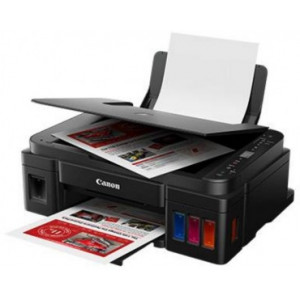 "MFD Canon Pixma G3410
MFD A4,  Wi-Fi, Print, Copy, Scan, Cloud Link
Print Resolution: Up to 4800 x 1200 dpi
Print Technology: 2 FINE Cartridges (Black and Colour), refillable ink tank printer
Mono Print Speed: Approx. 8.8 ipm
Colour Print Speed: App