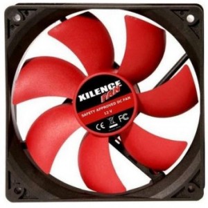 92mm Case Fan - XILENCE XPF92.R.PWM Fan, 92x92x25mm, 1800rpm, <19dBa, 32.1CFM, hydro bearing, 4Pin with PWM, Black/Red