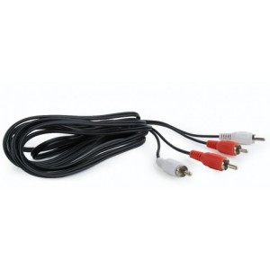 Audio cable RCA  - 1.8m - Cablexpert CCA-2R2R-6, RCA stereo audio cable, 1.8 m, RCA x 2 to RCA x 2 plugs