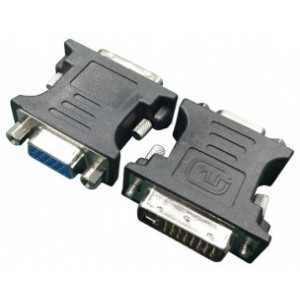Adapter DVI-VGA  - Gembird A-DVI-VGA-BK, Adapter DVI-A male to VGA 15-pin HD (3 rows) female, Black