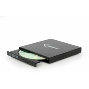 External DVDRW Drive Gembird  DVD-USB-02, Portable-17mm, CDR/RW +24x/-24x, DVDR+8x/-8x, RW+6x/-6x, DL+6x, RAM 5x, USB2.0, Black, Retail