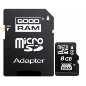 GOODRAM micro SDHC 8GB CL4 + adapter