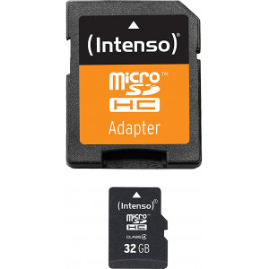 Intenso® MICRO Secure Digital Cards, 32 GB + SD Adapter, Class 4