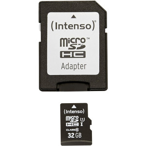 Intenso® MICRO Secure Digital Cards, 32 GB + SD Adapter, Class 10