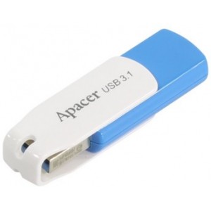 Флешка Apacer AH357, 32GB, USB 3.1, Ocean Blue, Swivel Cap (AP32GAH357U-1)