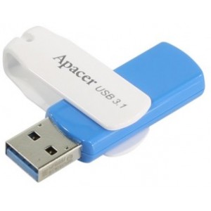 Флешка Apacer AH357, 32GB, USB 3.1, Ocean Blue, Swivel Cap (AP32GAH357U-1)