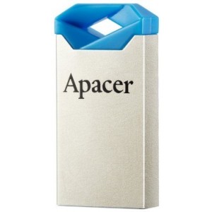 Флешка Apacer AH111, 16GB, USB 2.0 ,Silver-Blue, Super-Mini, Metal, Capless (AP16GAH111U-1)