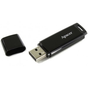 Флешка Apacer AH336, 32GB, USB 2.0, Black, Classic Cap (AP32GAH336B-1)