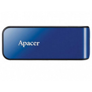 Флешка Apacer AH334, 16GB, USB 2.0, Black-Starry Blue, Slider (AP16GAH334U-1)
